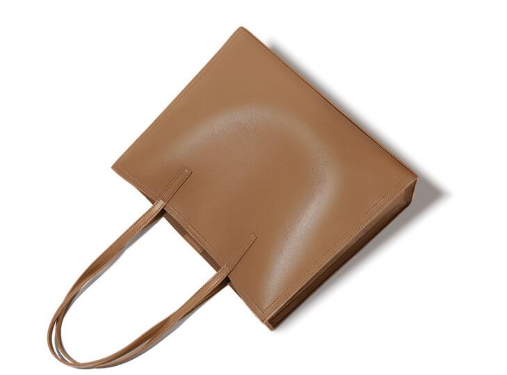 Large Leather Shoulder Tote Handbag