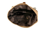 women's canvas crossbody messenger handbag in khaki