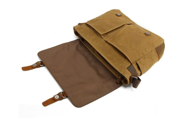 vintage canvas laptop messenger bag