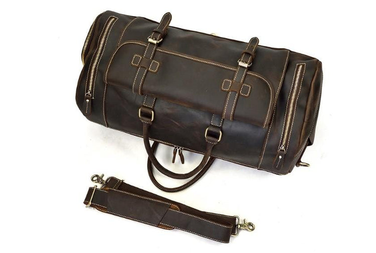 weekend duffle bag mens leather