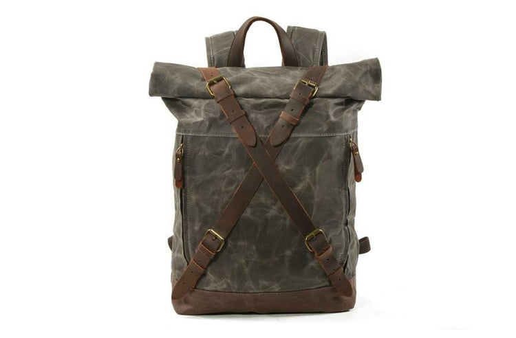 vintage canvas backpack purse