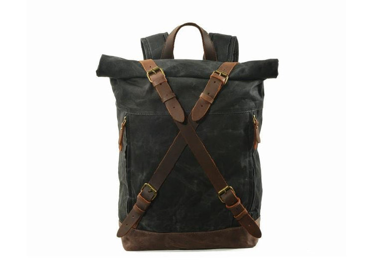 black canvas backpack