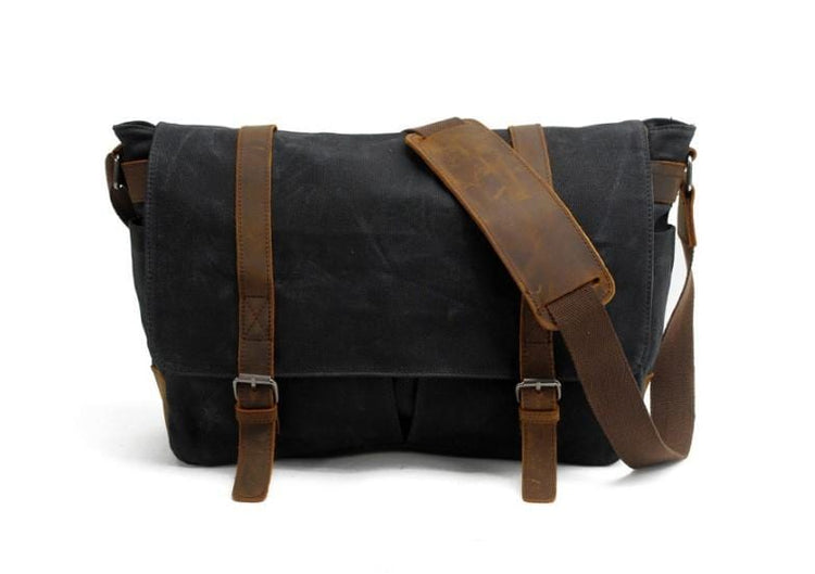 dasein vintage front snap flap unisex canvas messenger bag crossbody