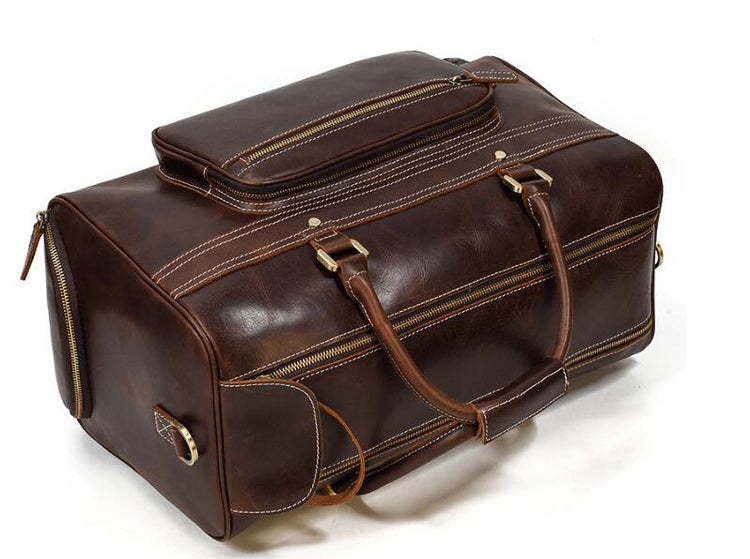 leather travel bag