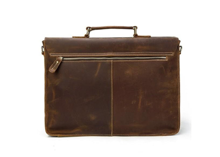 genuine leather messenger satchel