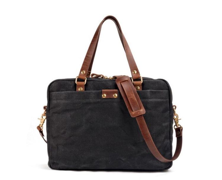 black canvas briefcase