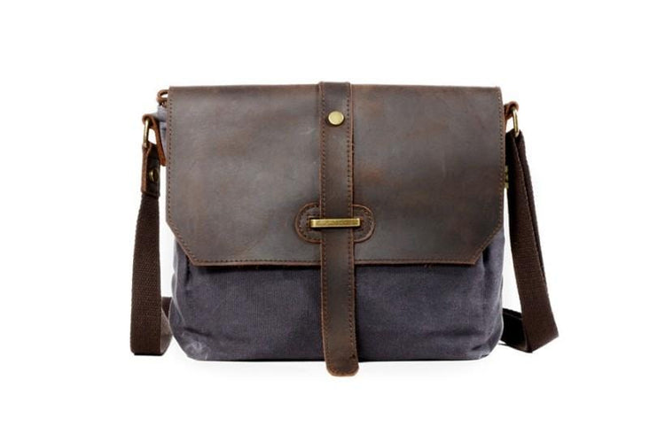 handmade vintage canvas messenger bag