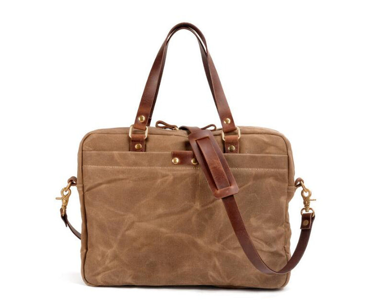 handmade khaki canvas bag