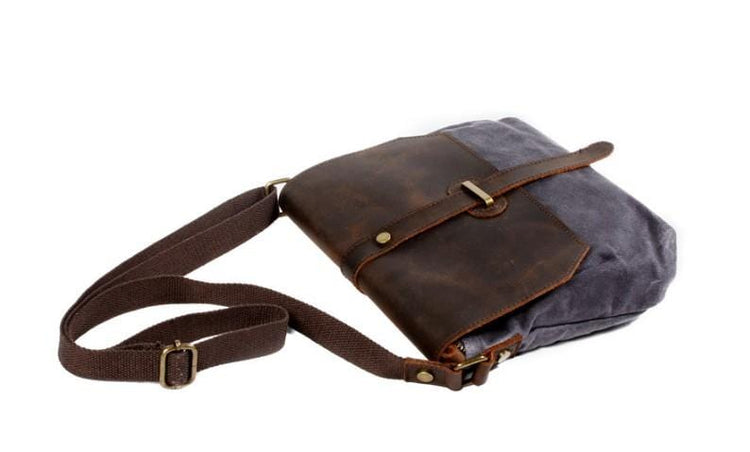 handmade canvas crossbody messenger bag