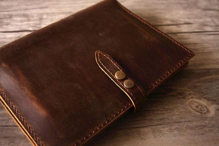 handmade designer leather portfolio