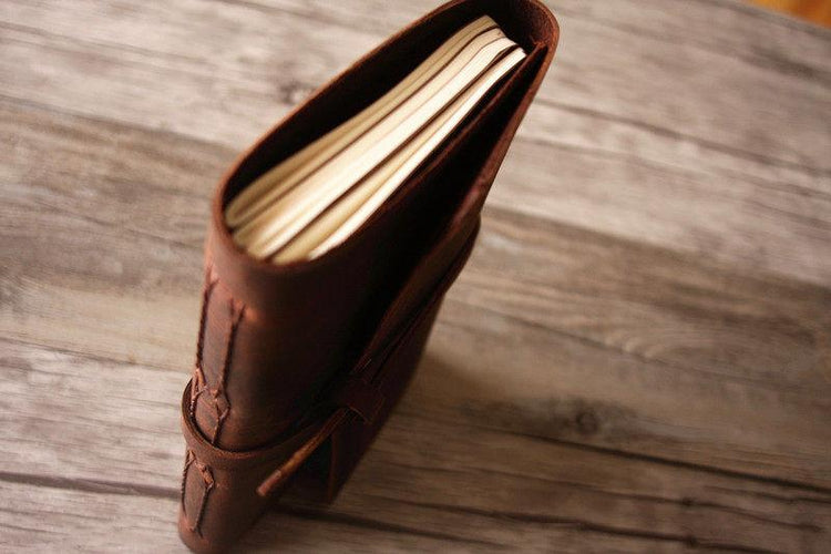 custom blank leather notebook