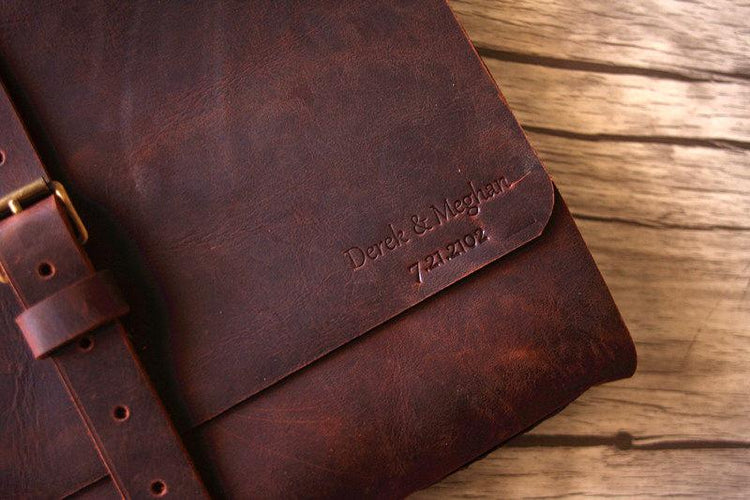 leather end of year memory album book