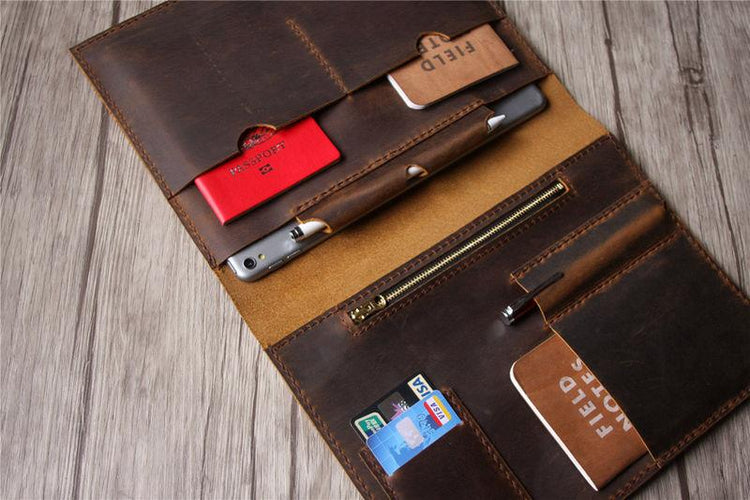 distressed mens leather portfolio