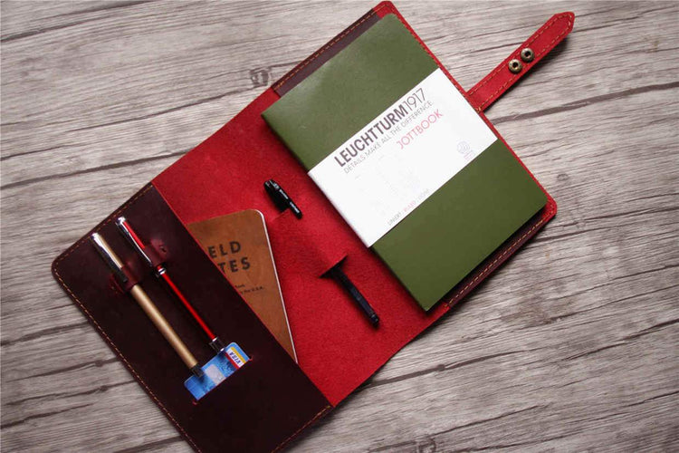 refillable leather womens notebook