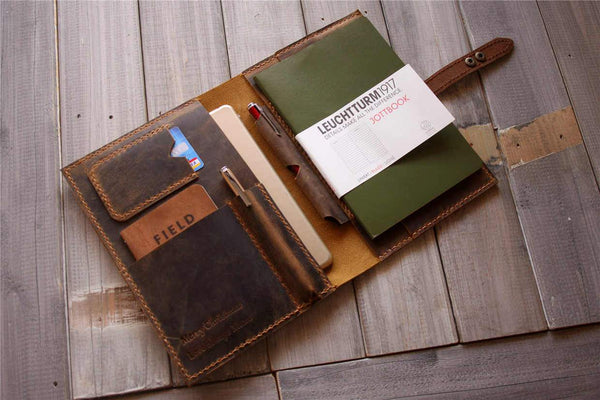 mens leather notebook portfolio