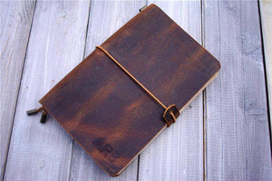 rustic leather travelers notebook