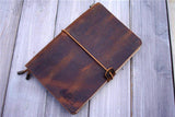 rustic leather travelers notebook