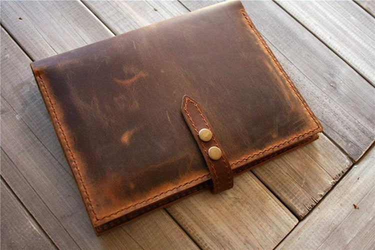 handmade leather notebook case
