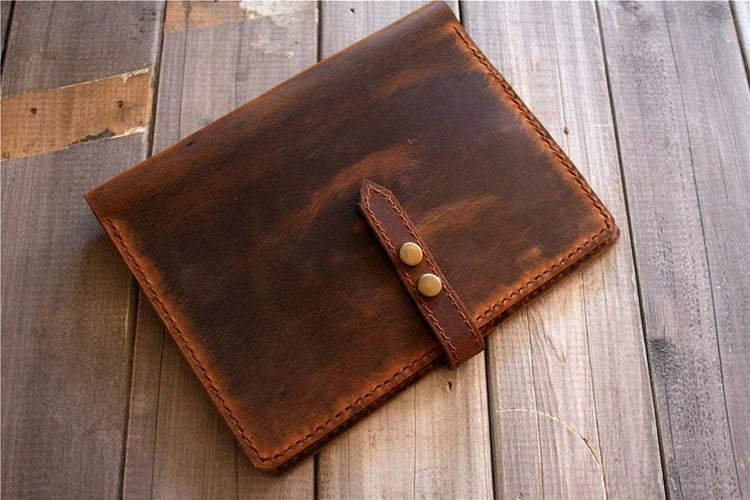 rustic leather padfolio