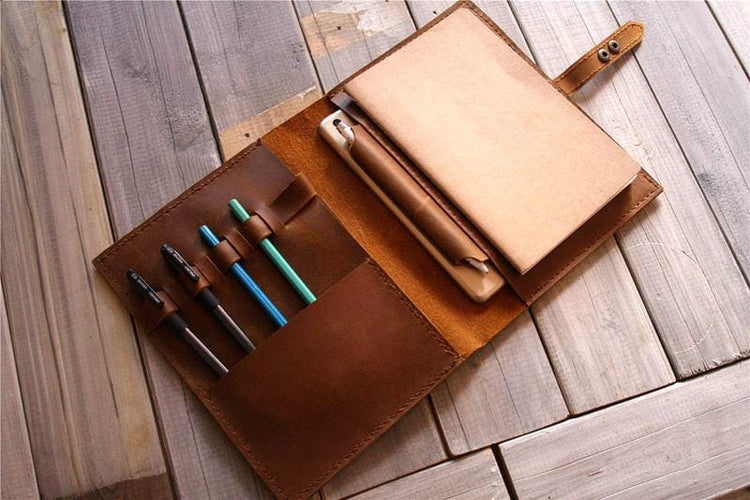 brown leather padfolio