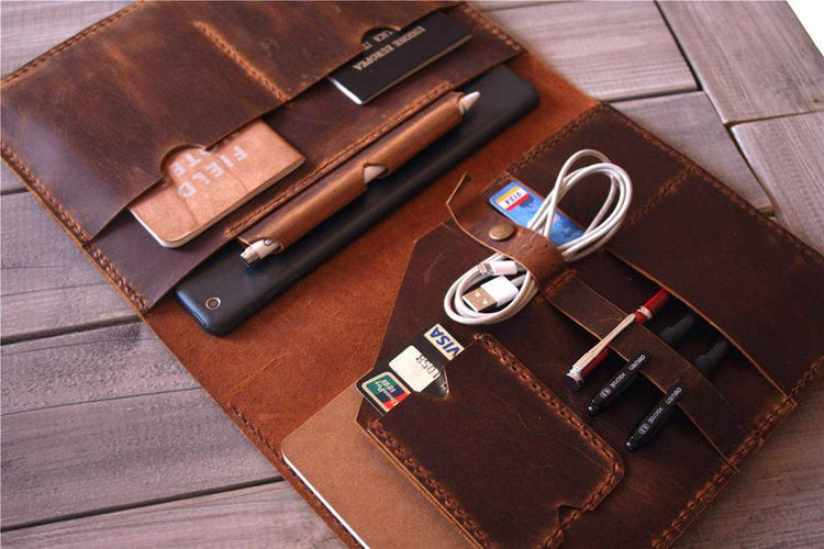 custom leather hp laptop sleeve