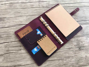 Purple Leather Binders Folder