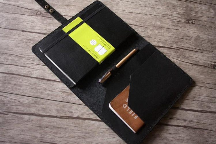 handmade moleskine notebook leather cover