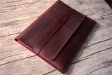 burgunday leather laptop sleeve 13 inch