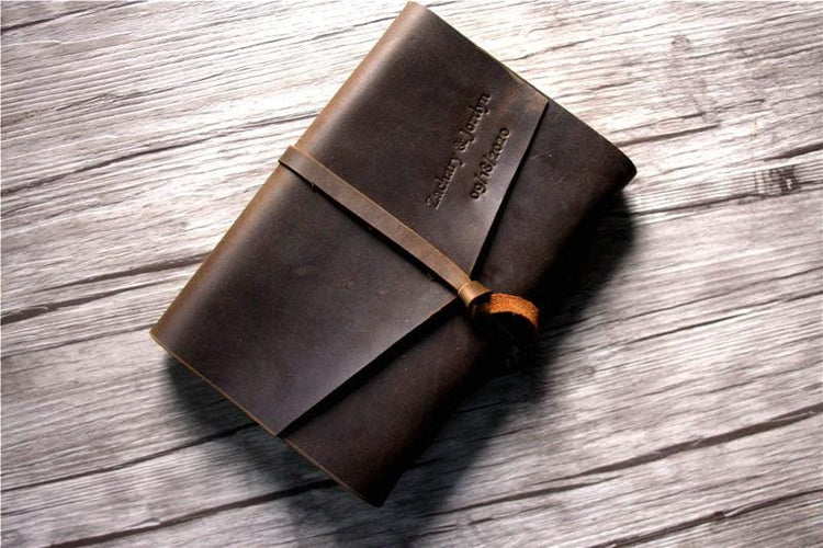 leather funeral guest book