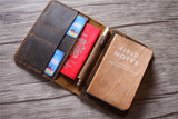 personalized leather passport wallet