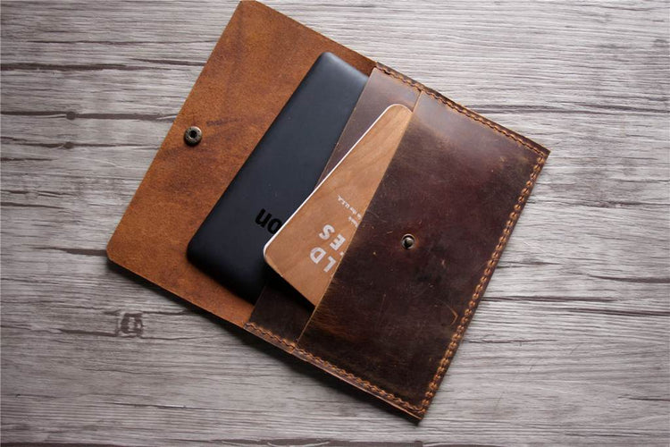 rustic leather kindle cover