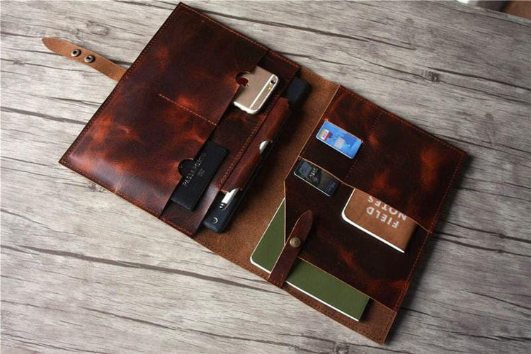 luxury custom leather portfolio