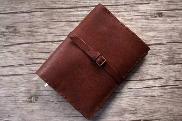 handmade leather binder engraved