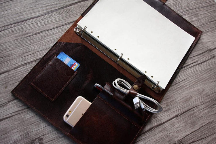 personalized leather organizer