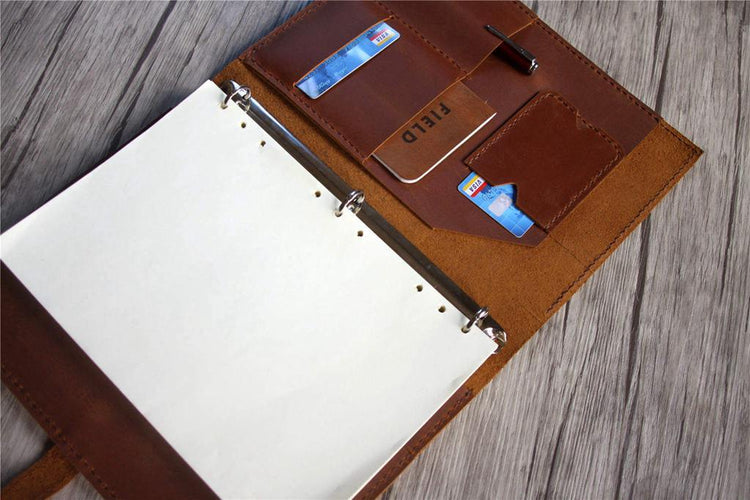 handmade leather organizer wallet