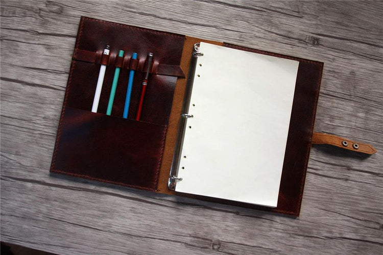 womens leather binder planner