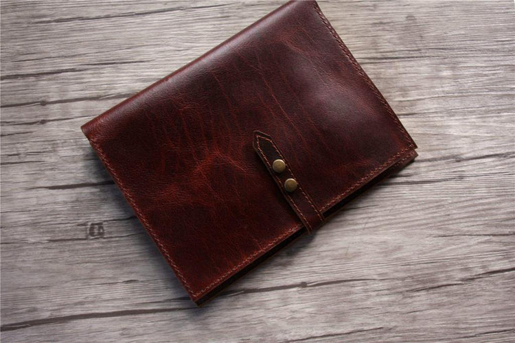 handmade leather binder planner
