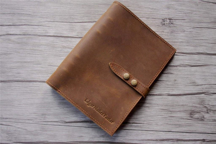 engraved bullet journal leather