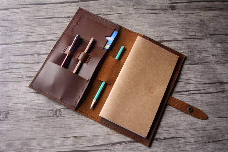 handmade leather travelers notebook