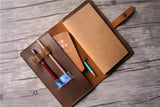 rustic leather travelers notebook journal