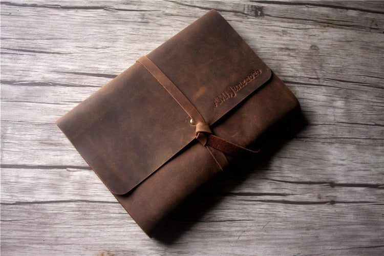 leather bridal memory book album