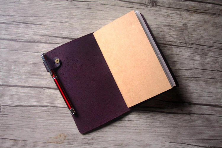 handmade purple traveler's notebook