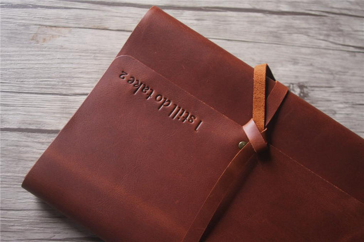 embossed leather memory book for preschool