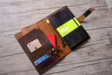 engraved leather art journal cover notebook holder