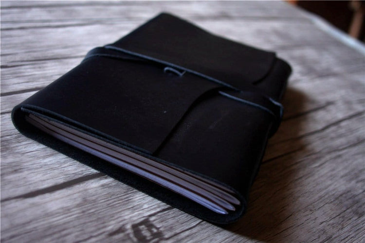 personalized leather baby showe guest book