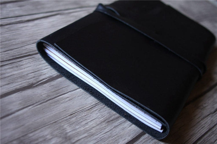 leather bound baby shower guest book ideas