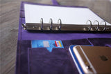 refillable leather organizer with binder