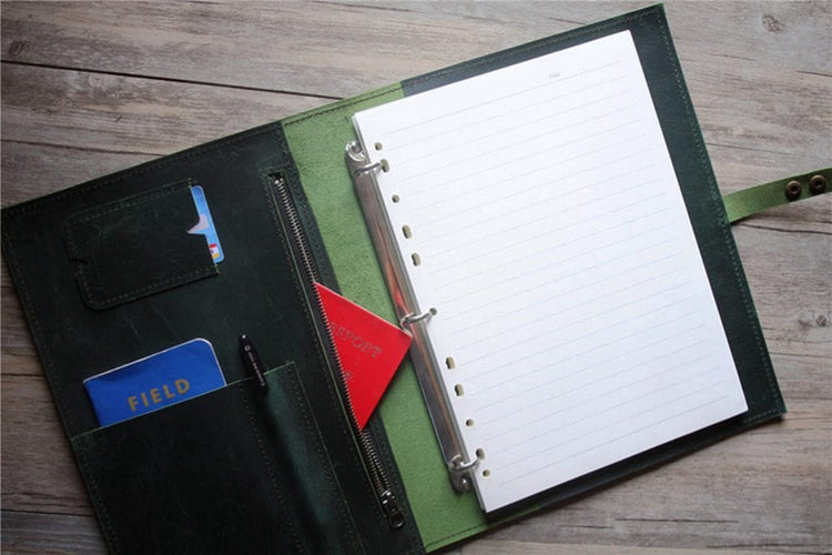 vintage leather organizer