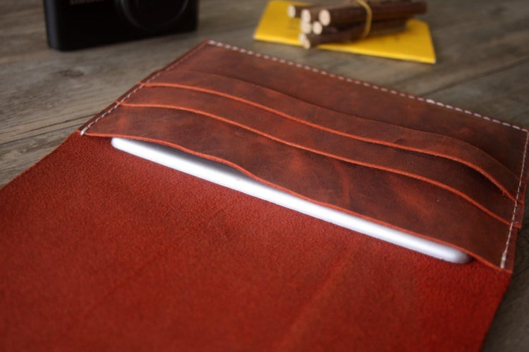 handmade leather kindle oasis sleeve case