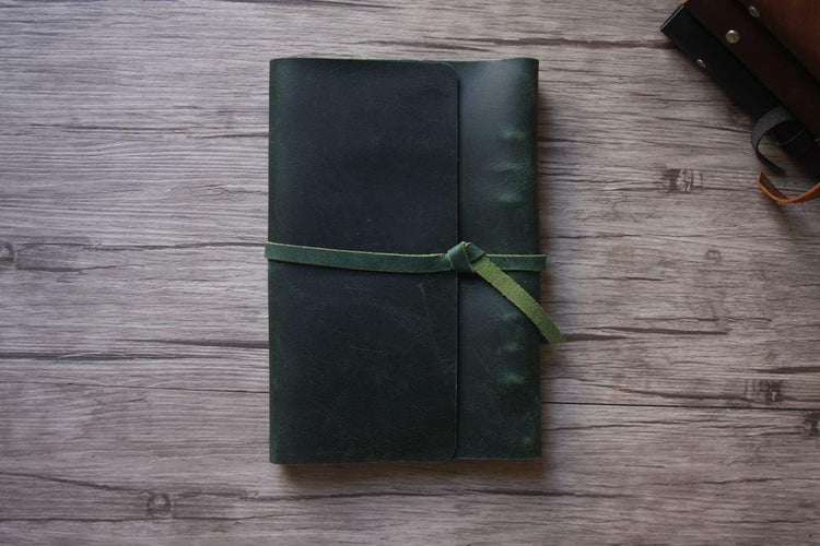 Custom Green Refillable Leather